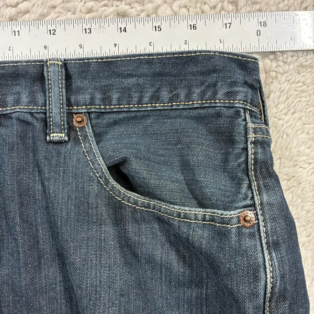 Levi's 501 Jeans Mens 36x 30 Dark Wash Denim Original Straight Fit Button Fly